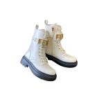 FENDI LEATHER BIKER BOOTS WHITE 8T8355