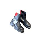 LOUIS VUITTON BEAUBOURG ANKLE BOOTS BLACK AND RED 1A9OBP