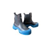 LOUIS VUITTON RUBY FLAT ANKLE BOOTS NOIR AND BLUE 1AB0FS