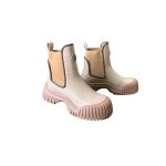 LOUIS VUITTON RUBY FLAT ANKLE BOOTS BEIGE 1AB0FS