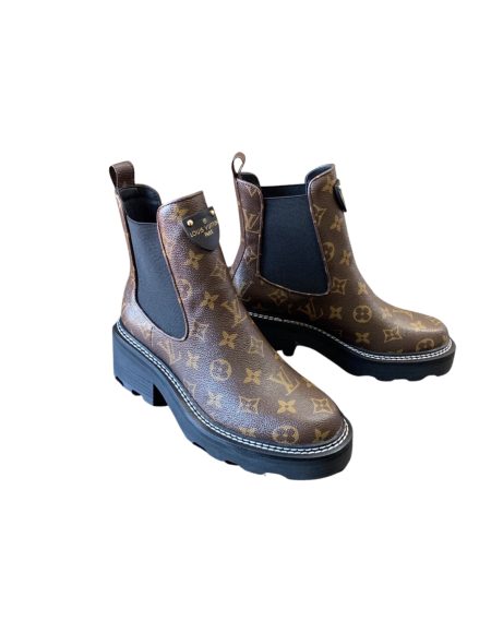 LOUIS VUITTON LV BEAUBOURG ANKLE BOOT CACAO 1A8QCM