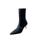 MIU MIU TECHNICAL KNIT BOOTIES BLACK 5T815D