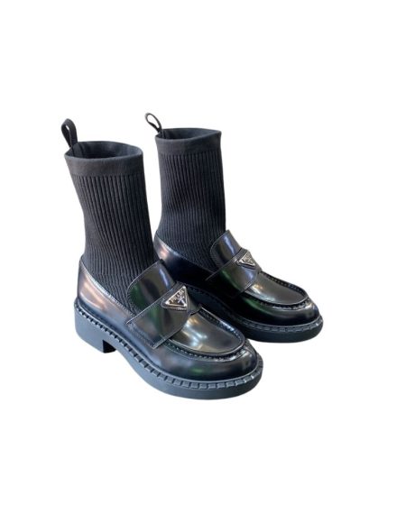 PRADA KNITTED BOOTS BLACK 2UG007