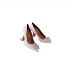 AMINA MUADDI BEGUM FABRIC PUMPS WHITE AM8001