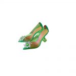 AMINA MUADDI BEGUM GLASS PUMP EMERALD GREEN AM8002