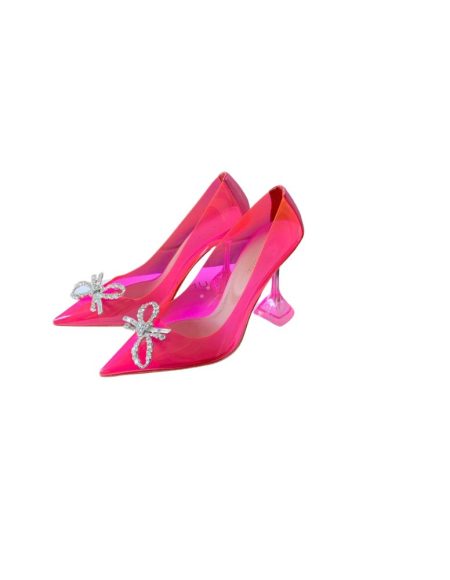 AMINA MUADDI ROSIE GLASS PUMP PINK/RED AM8003