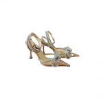 MACH AND MACH DOUBLE BOW 110 CRYSTAL SATIN PUMPS BROWN FW200235