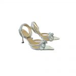 MACH AND MACH DOUBLE BOW 110 CRYSTAL SATIN PUMPS WHITE FW200235