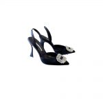 MANOLO BLAHNIK PRIETASLI SLINGBACK MULE BLACK 419-0473-0005