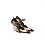 PRADA BRUSHED PUMPS LEATHER GOLD 1I982M