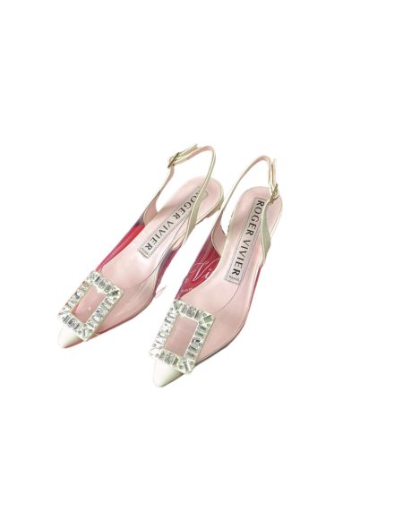 ROGER VIVIER VIRGULE BUCKLE SLINGBACK PUMPS OFF-WHITE RVW63831
