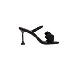 MIU MIU SATIN BOW SANDAL BLACK 5XX571