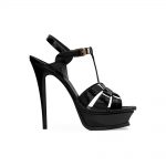 YVES SAINT LAURENT TRUBUTE PLATFORM SANDAL BLACK 315487AA