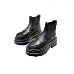 ALEXANDER WANG CARTER PLATFORM LOAFER BOOT BLACK 30322B022001