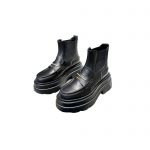 ALEXANDER WANG PLATFORM LOAFER BOOT BLACK 30322B022001