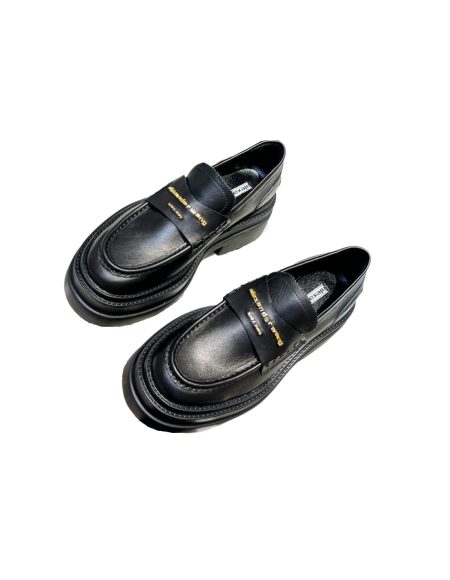 ALEXANDER WANG CARTER LOGO LOAFER BLACK 30321F011001