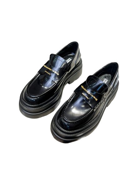 ALEXANDER WANG CARTER LOGO LOAFER BLACK 30321F011001