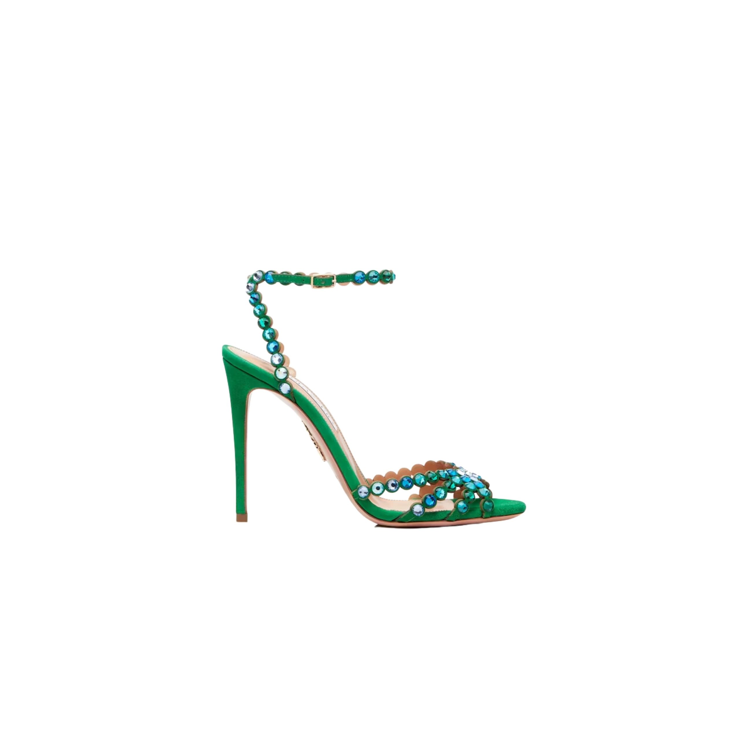 AQUAZZURA TEQUILA SANDAL 105 GREEN TQLHIGS0