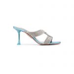 AQUAZZURA GATSBY MULE 75 BLUE GASMIDM1