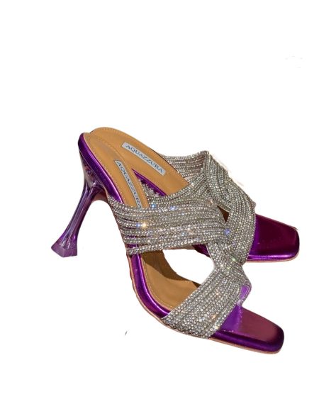 AQUAZZURA GATSBY MULE 75 PURPLE GASMIDM1