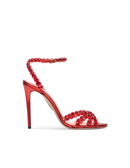 AQUAZZURA TEQUILA SANDAL 105 RED TQLHIGS0