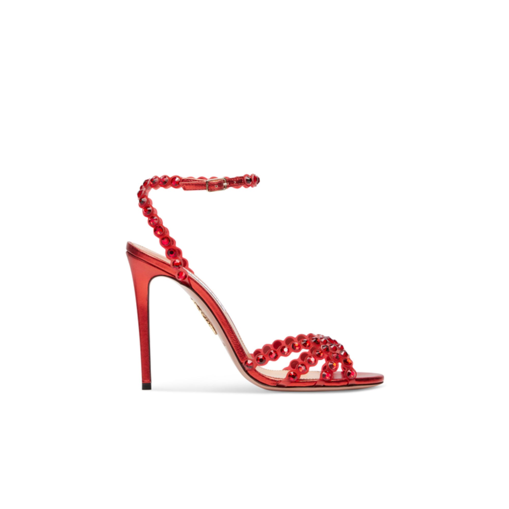 AQUAZZURA TEQUILA SANDAL 105 RED TQLHIGS0