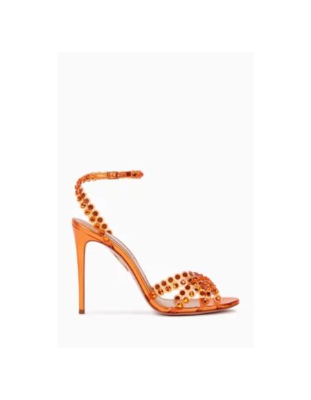 AQUAZZURA TEQUILA SANDAL 105 ORANGE TQLHIGS0