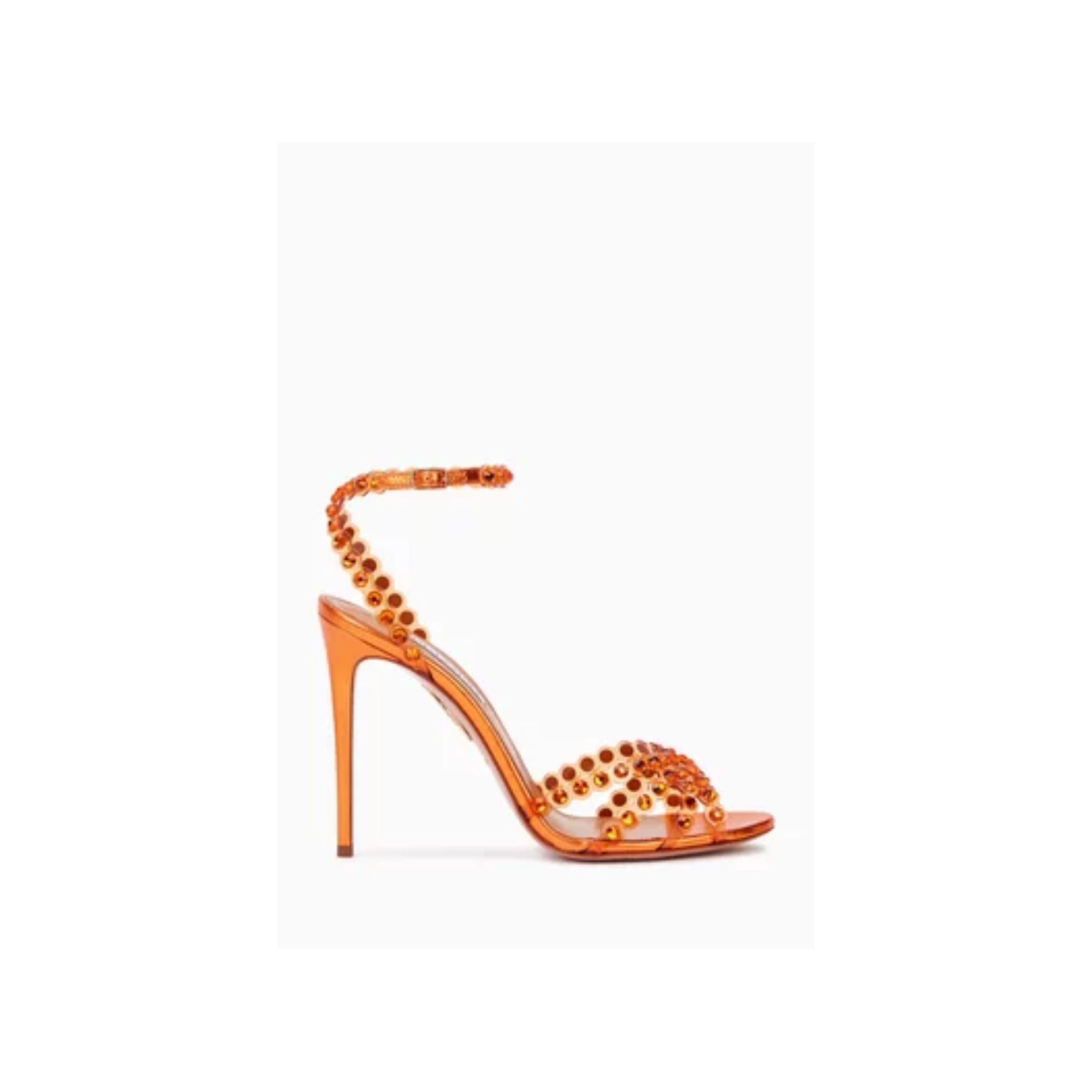 AQUAZZURA TEQUILA SANDAL 105 ORANGE TQLHIGS0