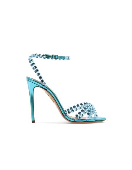 AQUAZZURA TEQUILA SANDAL 105 BLUE TQLHIGS0