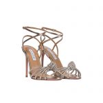 AQUAZZURA CELESTE SANDAL 105 BRONZE CELHIGS0