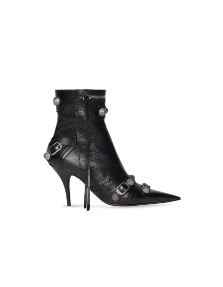 BALENCIAGA WOMEN'S CAGOLE 90MM BOOTIE BLACK 694379WA