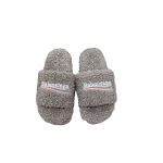 BALENCIAGA FURRY SLIDE LIGHT GREY 654261W2B411090