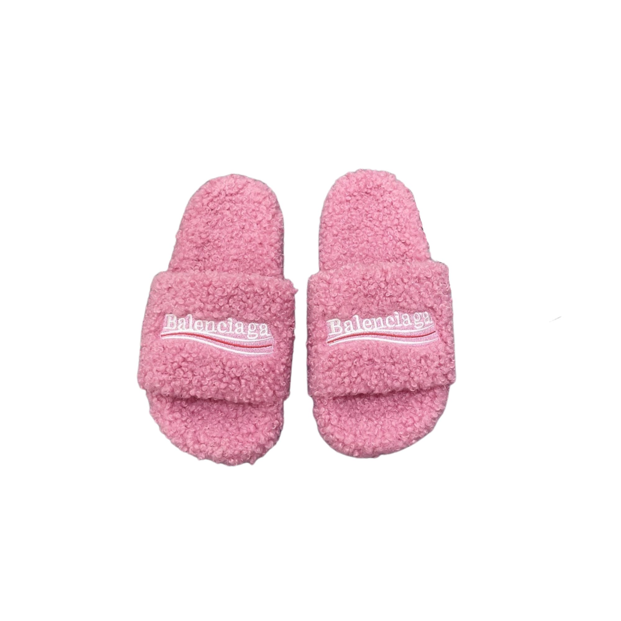 BALENCIAGA FURRY SLIDE PINK 654261W2B411090