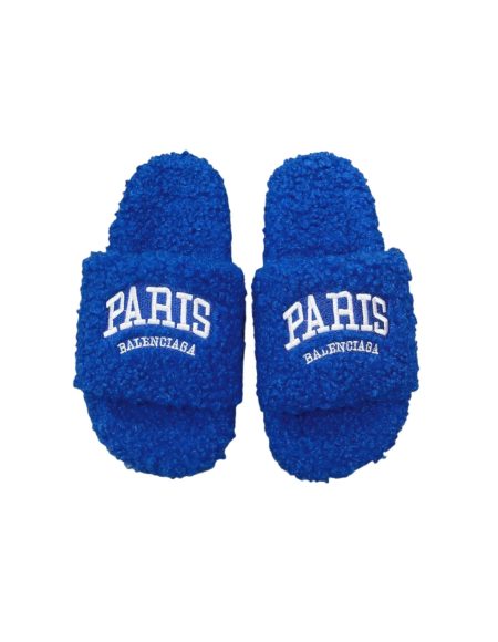 BALENCIAGA FURRY SLIDE DARK BLUE 654261W2B411090