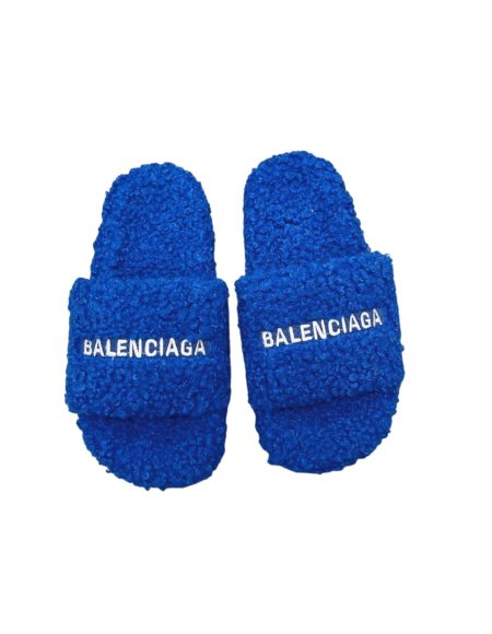 BALENCIAGA FURRY SLIDE DARK BLUE 654261W2B411090