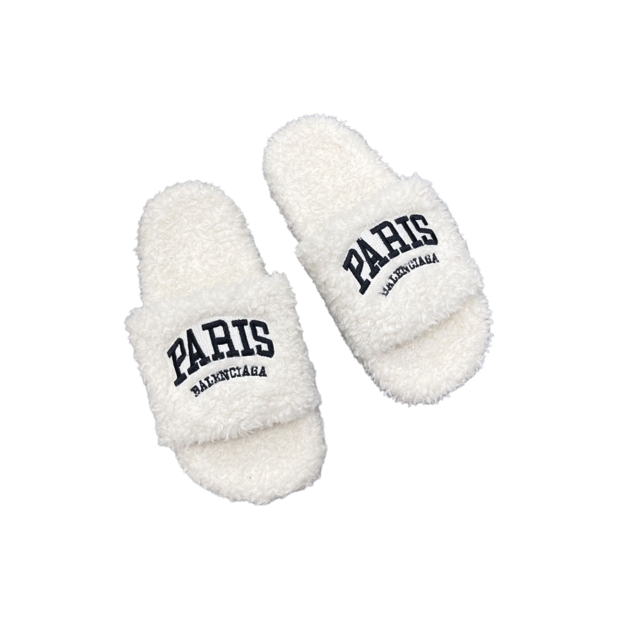 BALENCIAGA FURRY SLIDE WHITE 654261W2B411090