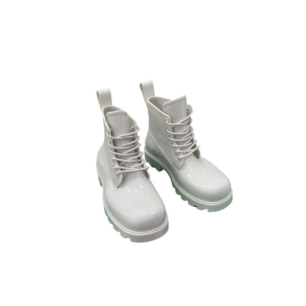 BOTTEGA VENETA LUG LACE-UP ANKLE BOOT WHITE 730224VBS