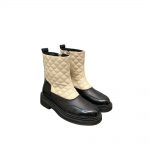 CHANEL ANKLE BOOTS BLACK AND CREAM G39710
