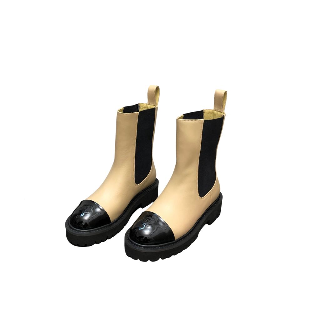 CHANEL ANKLE BOOTS BEIGE G39710