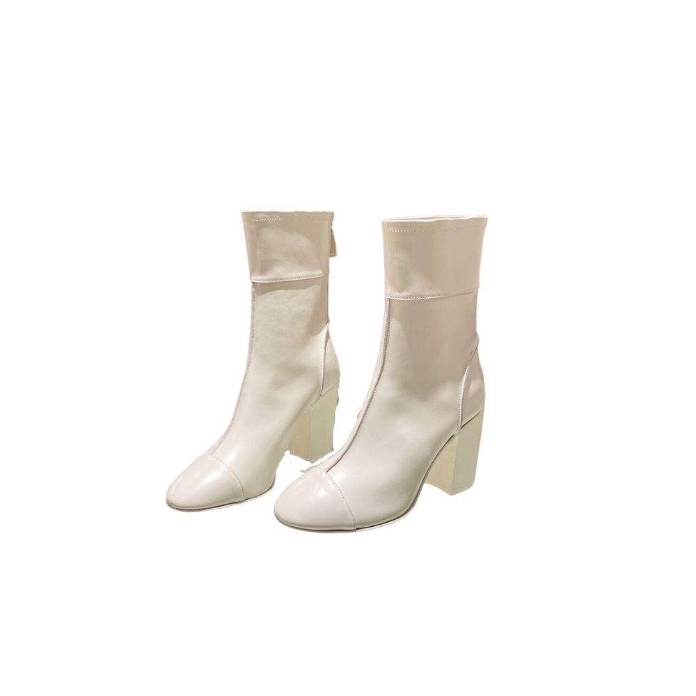 CHANEL BOOTS WHITE G40099