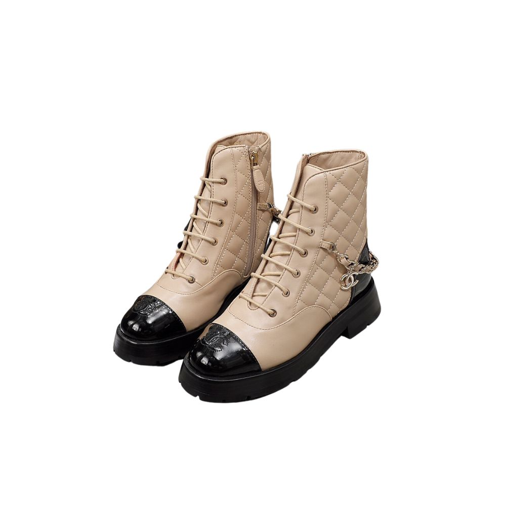 CHANEL ANKLE BOOTS BEIGE G39393