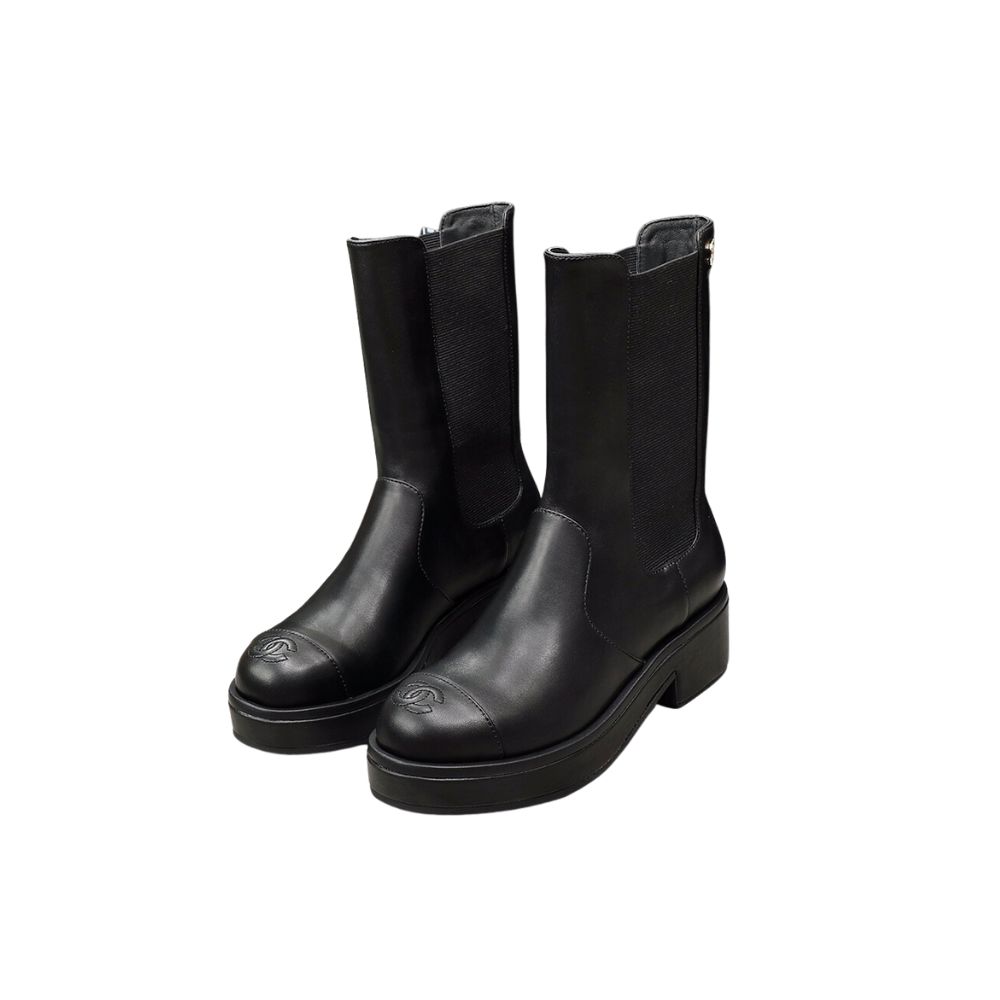 CHANEL ANKLE BOOTS BLACK G38076