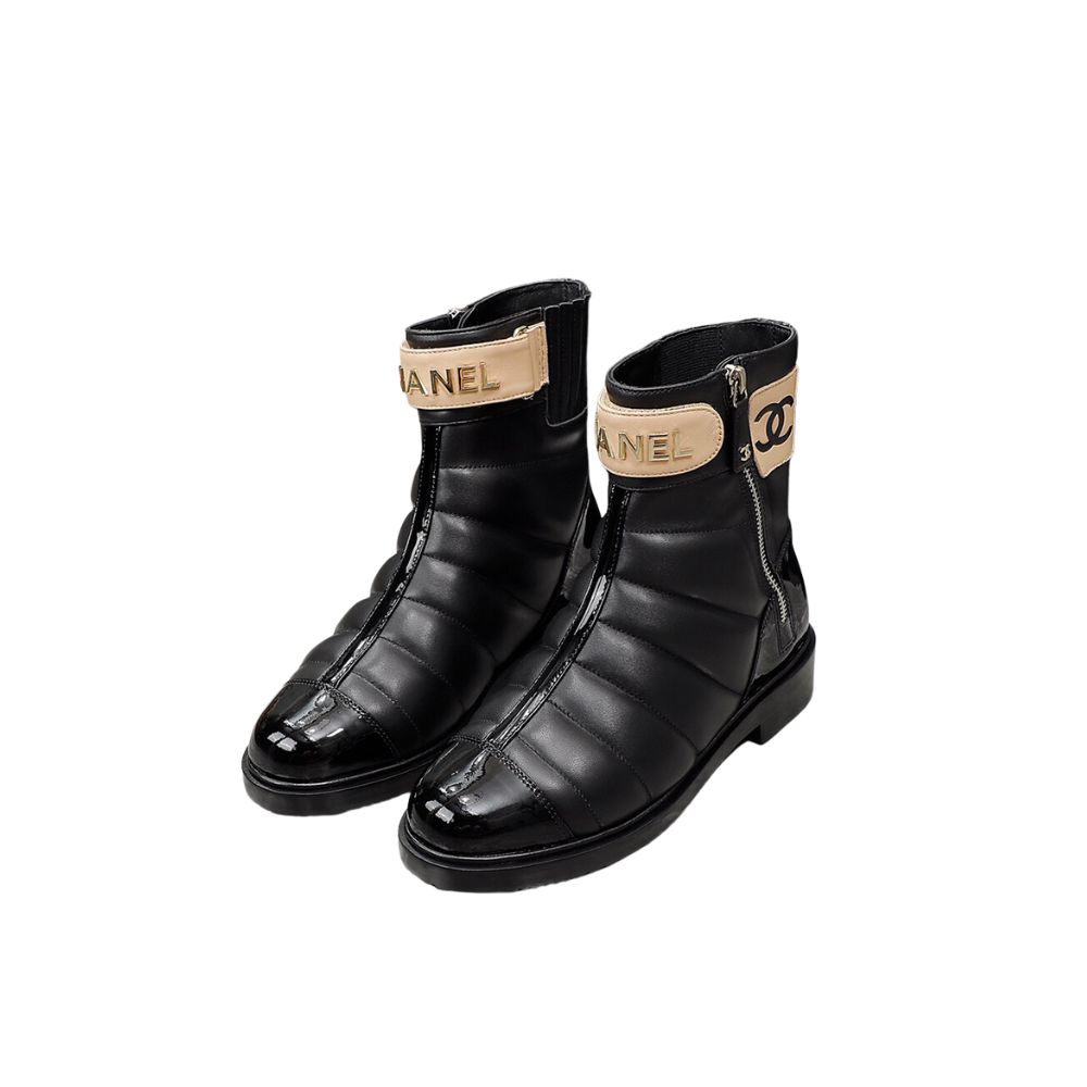 CHANEL ANKLE BOOTS BLACK G40099