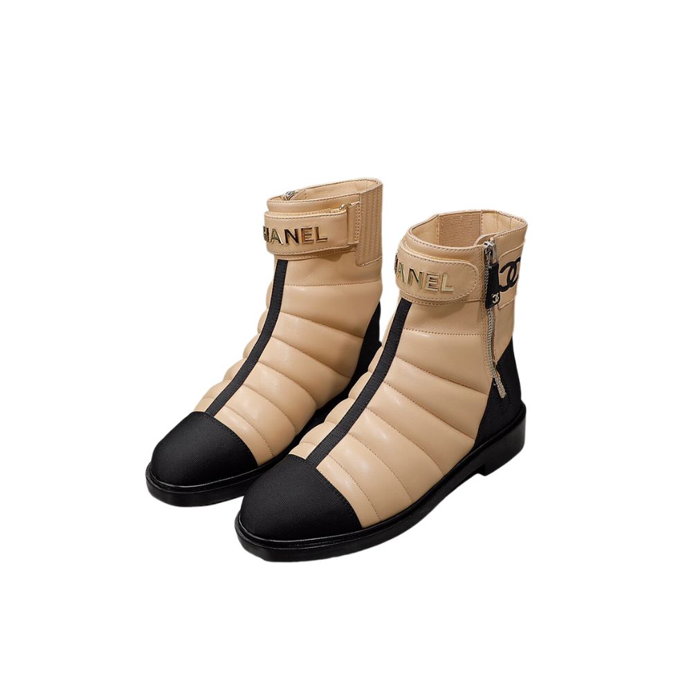 CHANEL ANKLE BOOTS BEIGE G40099