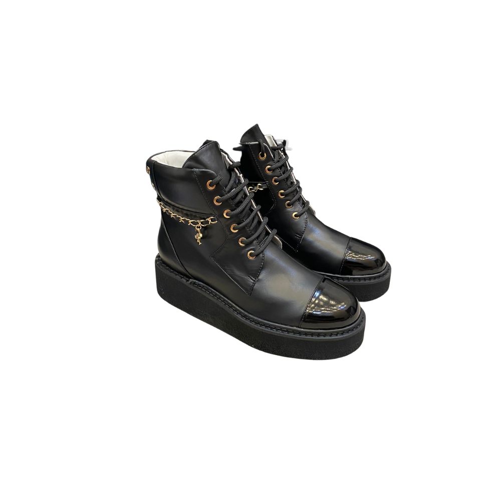 CHANEL ANKLE BOOTS BLACK G38514