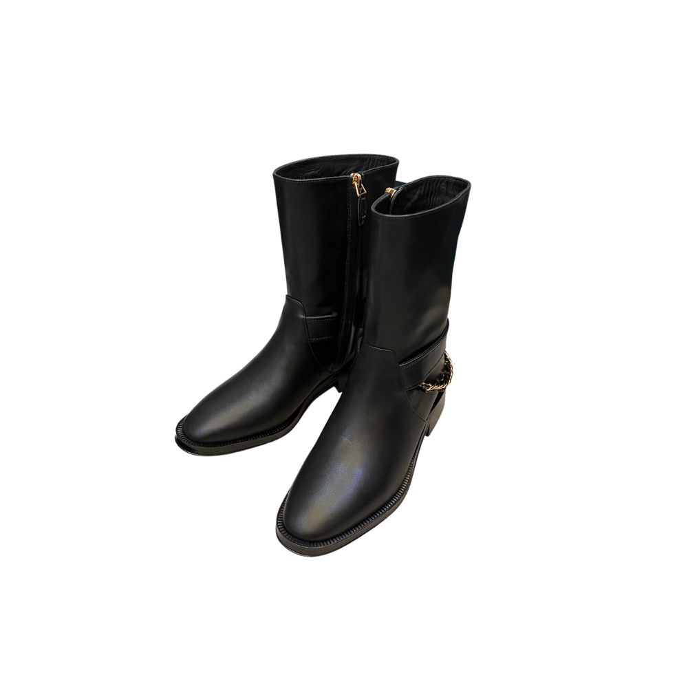 CHANEL BOOTS BLACK G39736