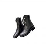 CHANEL COMBAT BOOTS BLACK G39162