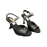 CHANEL HEELED SANDAL BLACK G39968