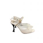 CHANEL HEELED SANDAL WHITE G39968