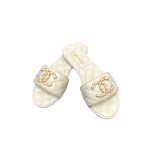 CHANEL MULES WHITE G39954